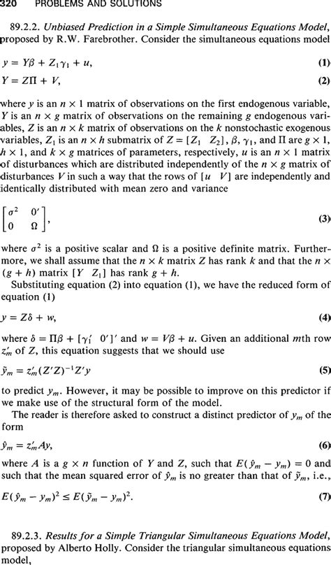 Results For A Simple Triangular Simultaneous Equations Model Econometric Theory Cambridge Core