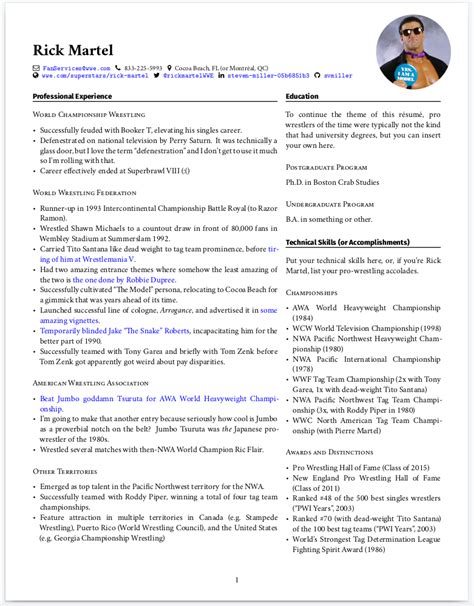 Resume Markdown Template