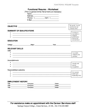 Resume Worksheet Template Classles Democracy