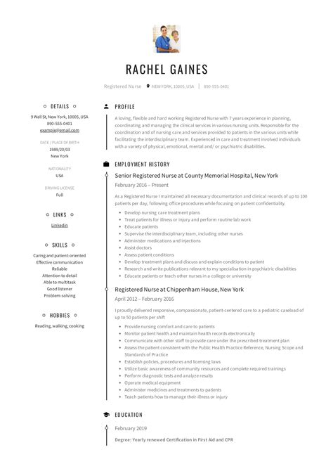 Resume rn. Otherwise, the name of the resume file should include your full name and credentials: for example, Nancy Nurse RN Resume.doc, not NancyFinalDraftResume.doc. Match resume and cover letter formatting: Your resume and cover letter should look like a package deal. Use black font, a clear style, and size 10 or 11: The size for headings can … 