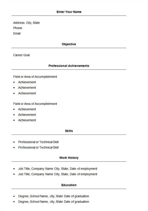 Resume template basic. Pick a visually appealing entry-level resume template, a free Google Docs resume template or a free MS Word Resume Template. It's a good idea to opt for a simple resume template to start off your career. Go for the reverse-chronological format. Whether it’s in your work experience or your education section, list your most recent … 