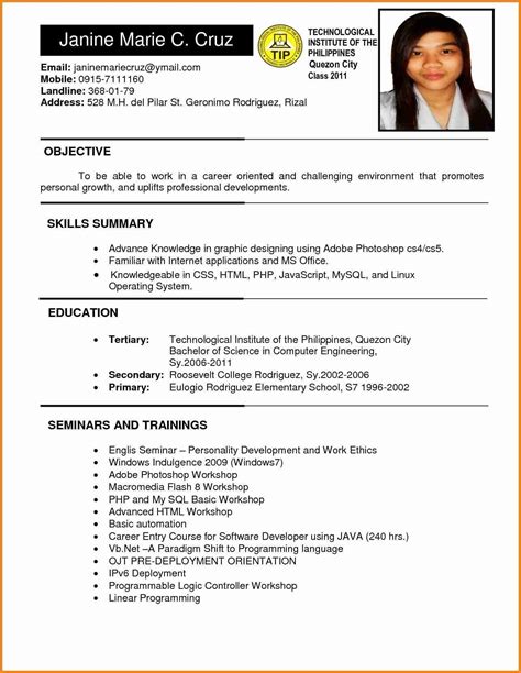 Resume templates Michael Page Philippines