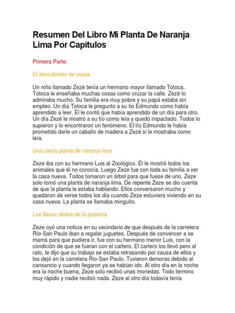 Resumen Del Libro Mi Planta De Naranja Lima Por Capítulos.docx