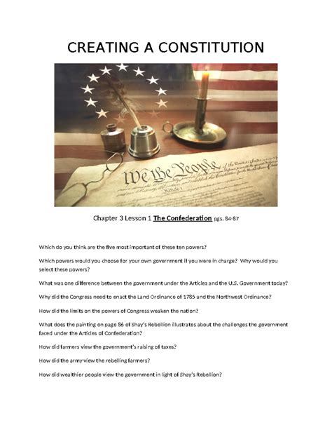 Reteaching Activity The Constitution Chapter 3 Pdf