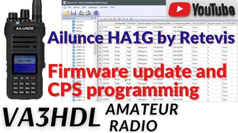 Retevis ha1g firmware.  We offer the best Retevis handheld radio programming software and U...