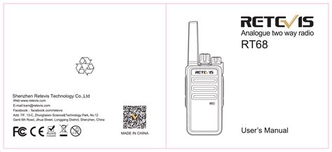 Retevis rt68 frequencies pdf.  View online or download Retevis RT15 User Manual ...