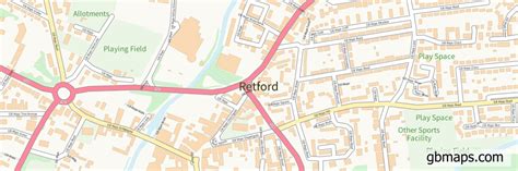 Retford map satellite // UK, England