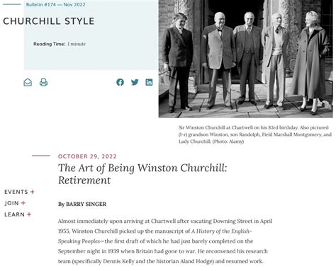 Retirement – Early Days - International Churchill Society