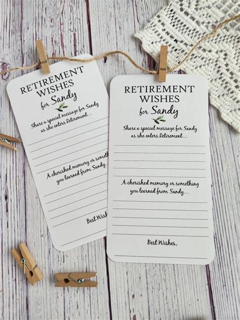 Retirement Advice and Wishes Retirement Party Game INSTANT - Etsy …