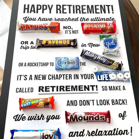 Retirement Candy Board - Etsy