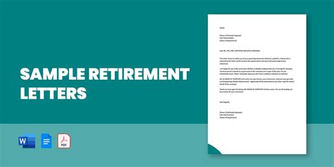 Retirement Letter 18+ Free PDF Documents Dpwnload