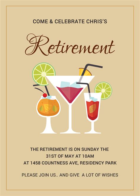 Retirement Party Invitations Free Template