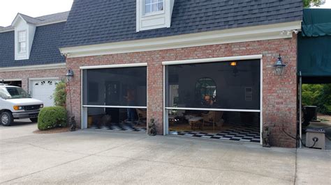 Retractable screen doors for garages. Breezy Living garage screen system is a fully retractable screen door for your garage that works in conjunction with your existing garage door. 