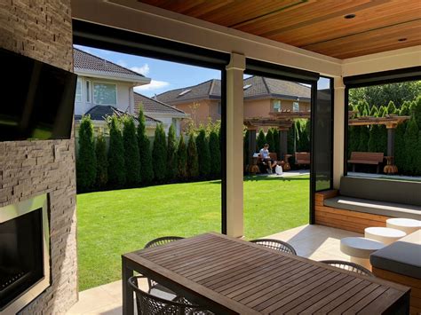 Retractable screen for patio. Retractable screens for patios. Porches, lanais, pergolas, decks, terraces, pool enclosures, outdoor kitchens and more. Who said that the living room has to be inside the house? Live life where you like with a patio protected from … 