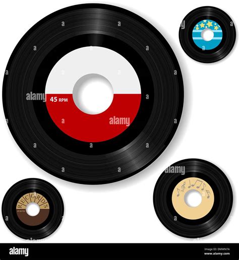 Retro 45 Rpm Record Labels Set Stock Vector Image By C Michaeldb 8140914