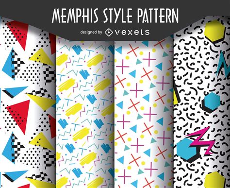 Retro 90s Pattern Set Vector Download