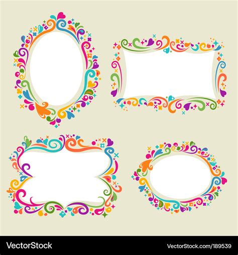 Retro Card Frame Templates Royalty Free Vector Image