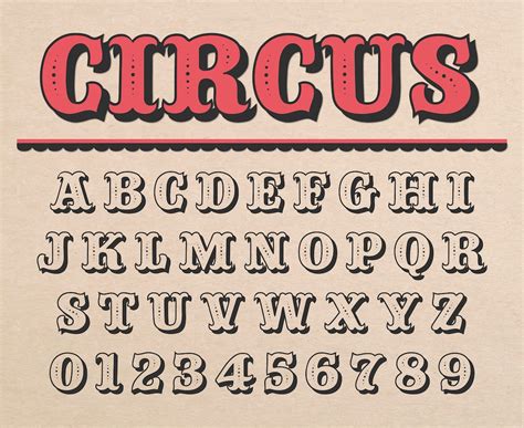 Retro Circus Font PREMIUM Vector File