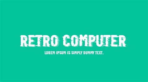 Retro Computer Font Download