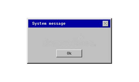 Retro Computer Window. Old User Interface Warning Message. Retro