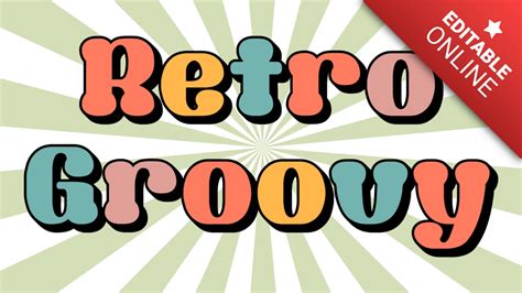 Retro Groovy Font Text Effect Generator TextStudio