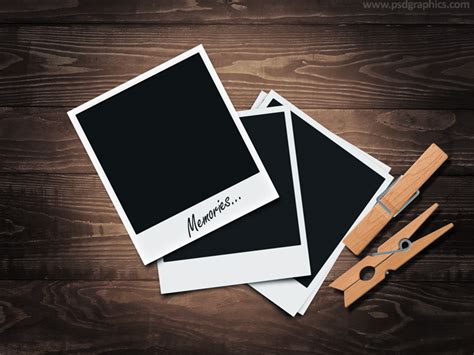Retro Polaroid Frames Psd Plus Tutorial Psdgraphics