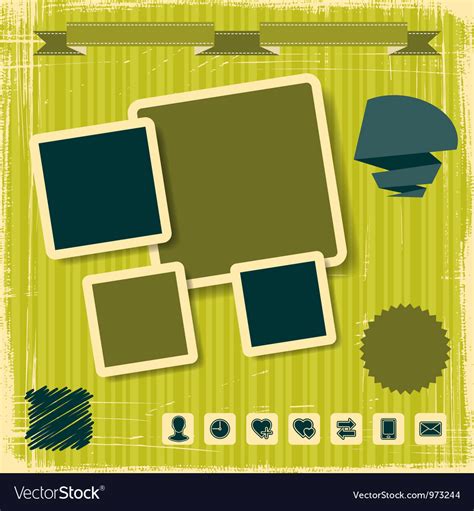Retro Style Website Template design frame Vector Image