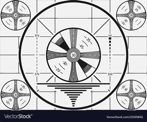 Retro Television Test Pattern vector illustration. Download a Free