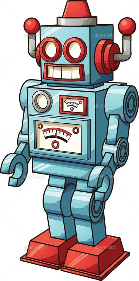 Retro Toy Robot Robots drawing, Retro robot, Robot tattoo