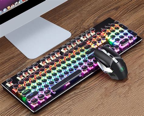 Retro Typewriter Style Wireless Mechanical Keyboard and