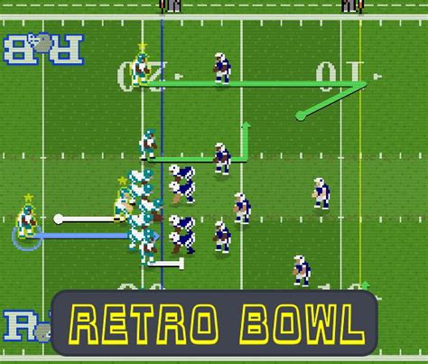 About game. Retro bowl is a free online sport football game that can be played at unblocked games 76. This game is a web browser-based game that features 8-bit graphics and simple controls. The objective of the game is to score touchdowns by passing the ball to your team's wide receiver or running back. You can also earn points by kicking …. 
