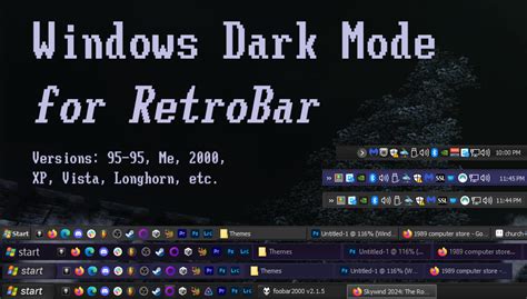 Retrobar skins.  An attempt at a Windows 7 taskbar theme for RetroBar.  Download. com/dre...