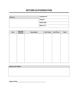 Return Authorization Template by BusinessinaBox™