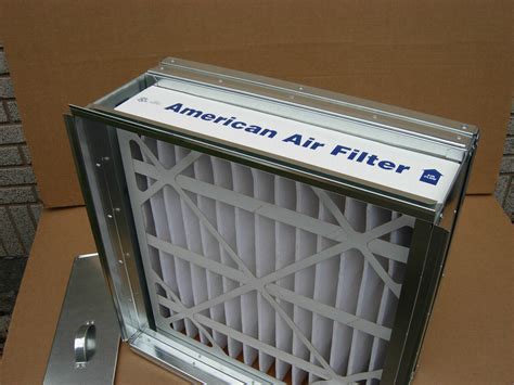 Return air filter. Using our return air filter grille to outfit your ventilation system will improve your home circulation. Product Features: Durable white powder coated, High quality steel, Removable face allows easy access to replace air filter, accepts a 1 in. filter (not included), 1/2 in. spacing louvers. 