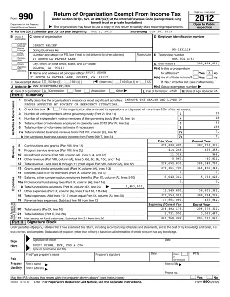 Return ofOrganization ExemptFromIncomeTax