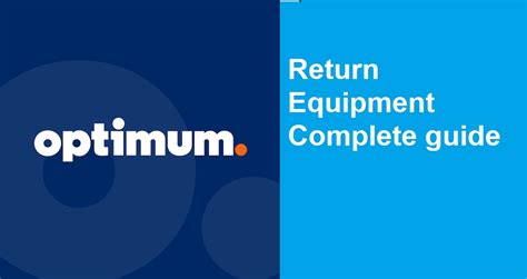Return optimum equipment. If you live in NY, NJ, CT or PA, please follow the return instructions below. Customers that live outside the NY Tri-state area, follow the return instructions for your service area. Equipment returns including Apple TV . Follow these 4 easy steps for returning all other equipment. 