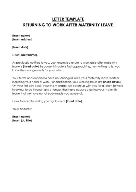 Return to Work Note Template Latter Example Template