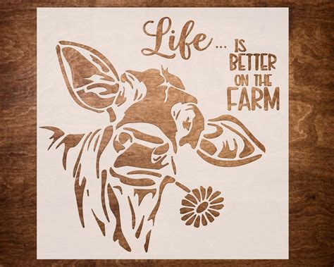 Reusable Stencil Cow - Etsy