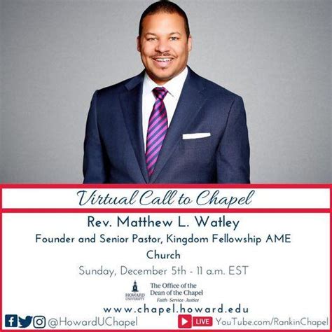 Rev matthew watley biography