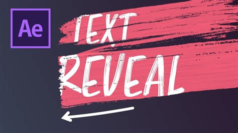 Reveal text with a brush stroke After Effects Tutorial After effect