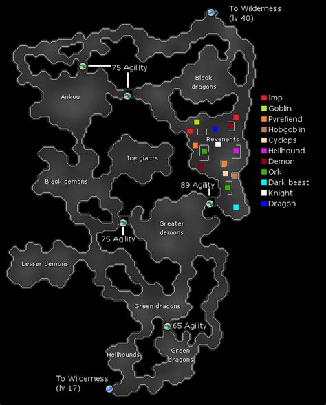 Revenant caves osrs. Revenants are monsters that can be found in the Revenant Caves, which are located in multi-combat Wilderness. They have generous drop tables, consisting of valuable rewards, and are found within level 28-32 Wilderness in the Revenant Caves. WARNING: The entire area counts as the Wilderness. Players will be able to attack you here. Contents 