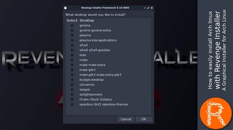 Revenge installer. Graphical installer for Arch Linux.  Contribute to obrevenge/reven...