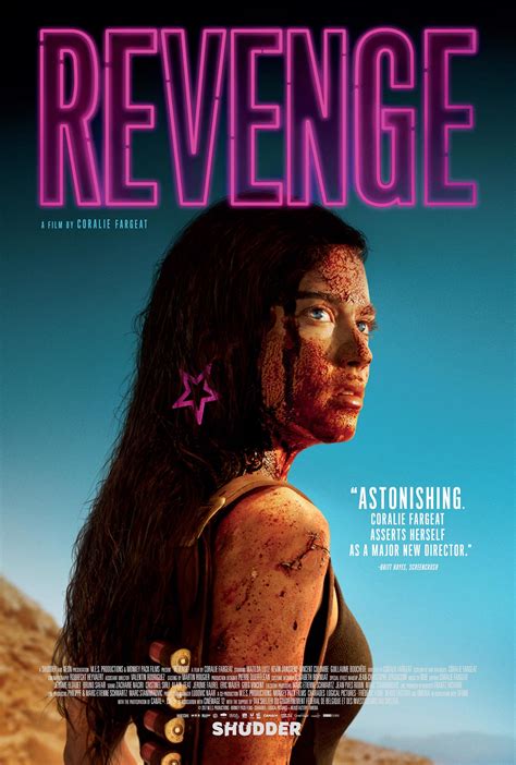 Revenge movie. Visually, Revenge presents as a testosterone-fueled fever dream, but unsurprisingly, it soon turns into a nightmare. Fargeat’s debut feature is an incredibly stylish exercise in horror ... 