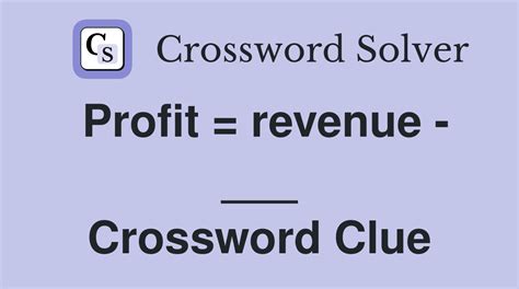 Revenue Element Crossword Clue