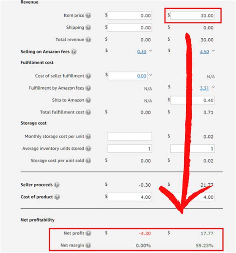 Mit dem Amazon FBA Revenue Calculator sind Kostenanalyse und Preisanpassungen möglich. Alle Zahlen und Daten stehen an einem Ort zur Verfügung, sodass sich damit beispielsweise die Marge der Produkte auch über das Handy per App anpassen lässt. Beispielhaft sind ebenso die detaillierten Listungen jeglicher Kosten wie beispielsweise ...