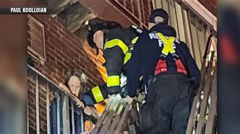 Revere firefighters rescue elderly woman from 2-alarm blaze