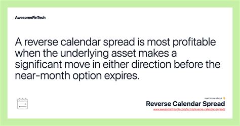 Reverse Calendar Spread AwesomeFinTech Blog