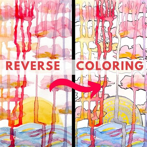Reverse Coloring Book Pages