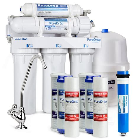 Reverse osmosis water filtration systems. A reverse osmosis system is a device that filters water through several layers of filtration to make it as pure as possible. The main filter in the system is a semipermeable membrane, which lets water through but holds back a wide range of pollutants. 
