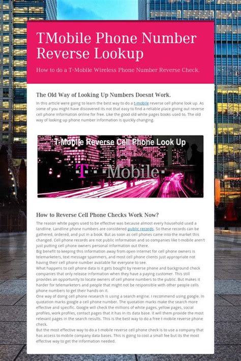 Reverse phone number lookup T-Mobile Community